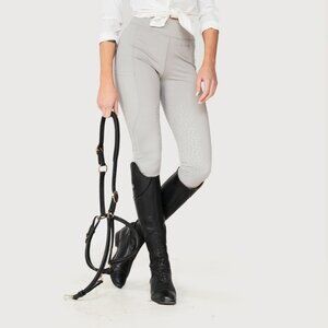 NWT Pomme Equestrian Millie Riding Leggings - Gray Drizzle Bling, S